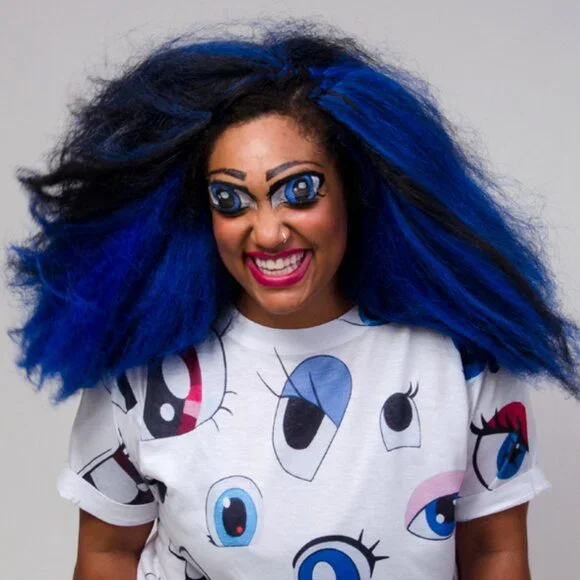 Painted Character Eyes from 80s and 90s - Printed Shirt - Size M - Picture 3 of 4